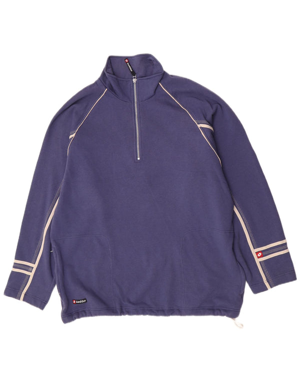 Lotto moletom masculino com zíper e gola alta UK 42/44 XL algodão azul