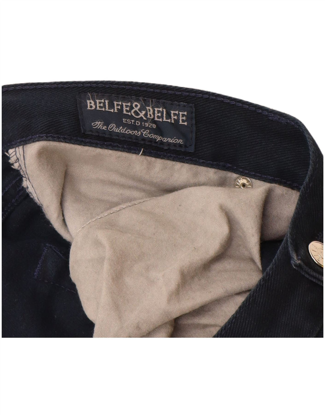 Belfe & Belfe Calça jeans reta masculina W40 L30 azul marinho algodão
