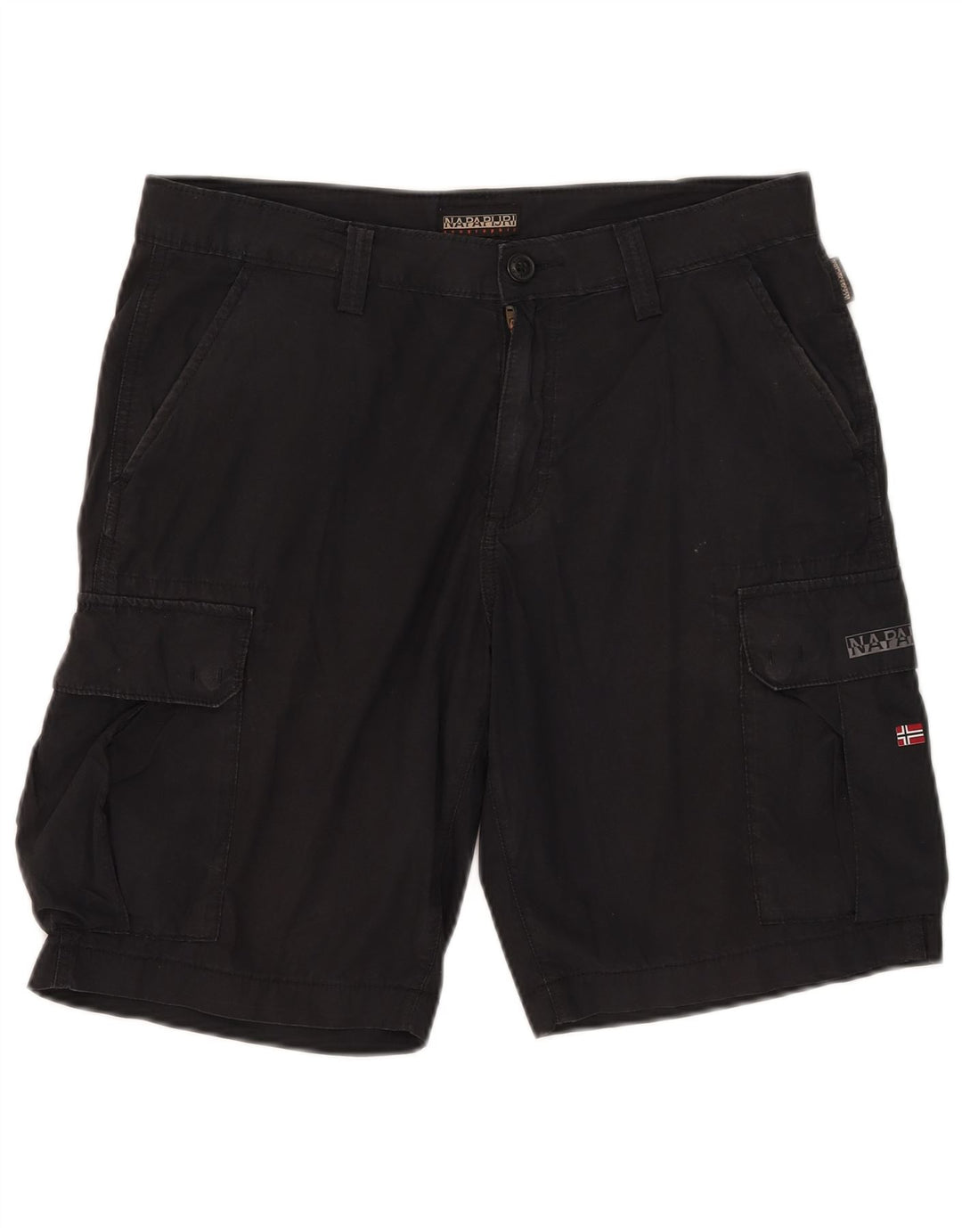 Napapijri Mens Geographic Cargo Shorts W33 Médio Azul Marinho Algodão