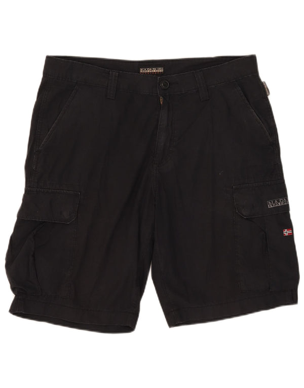 Napapijri Mens Geographic Cargo Shorts W33 Médio Azul Marinho Algodão