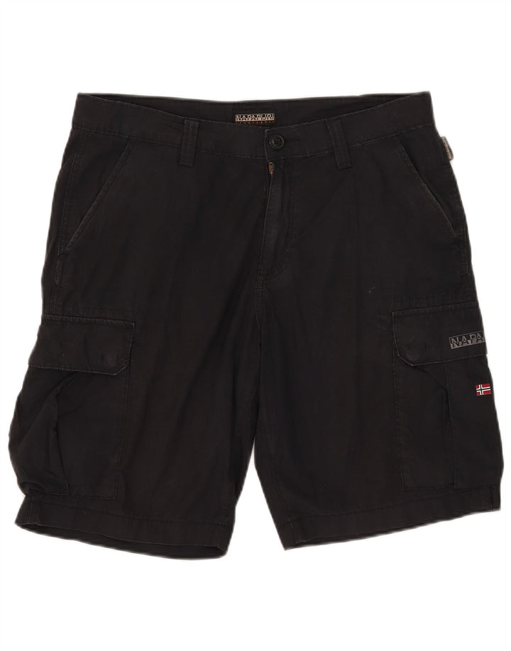 Napapijri Mens Geographic Cargo Shorts W33 Médio Azul Marinho Algodão