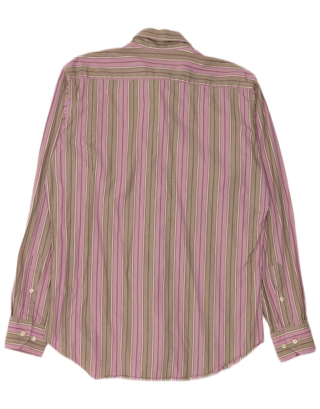 Camisa masculina Etro tamanho 40 algodão listrado cinza médio