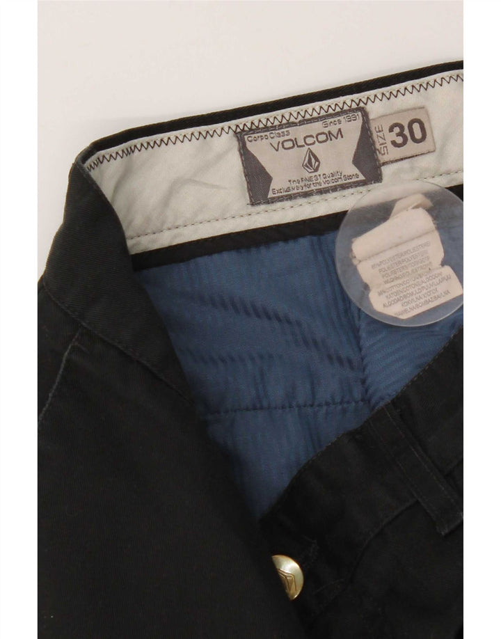 Calça Chino Reta Masculina Volcom W30 L31 Poliéster Preto