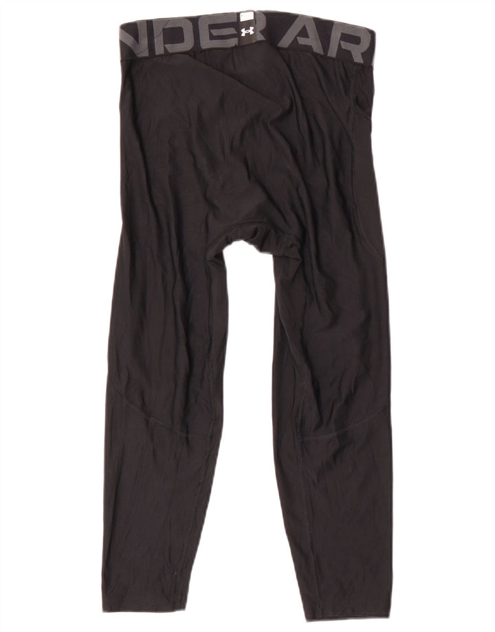 Under Armour Masculino Heat Gear Graphic Capri Leggings Médio Preto