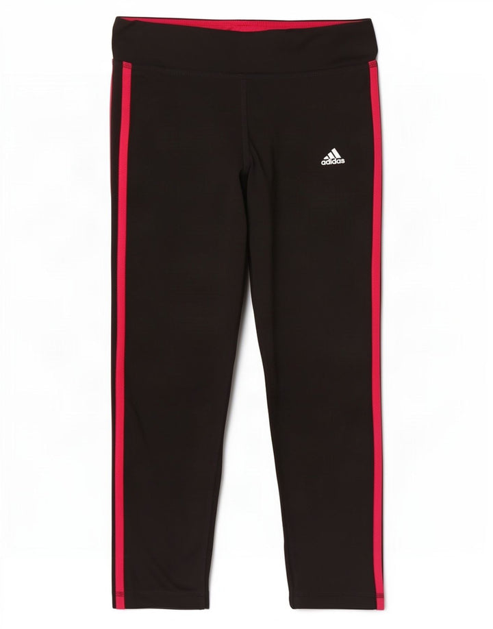 Adidas Womens Climalite Capri Leggings UK 8/10 Pequeno Poliéster Preto