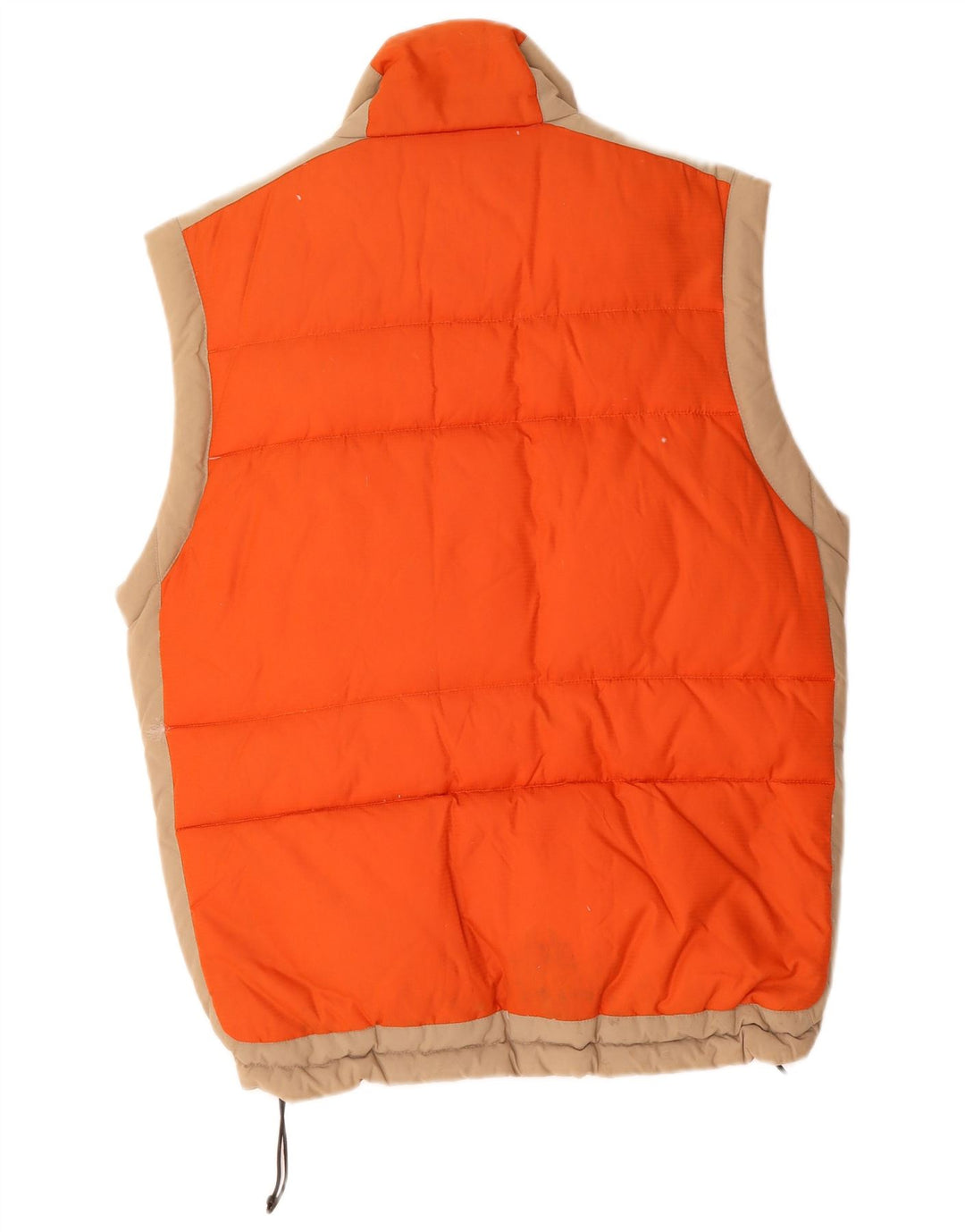 HELLY HANSEN Colete masculino acolchoado UK 38 médio laranja colorblock nylon