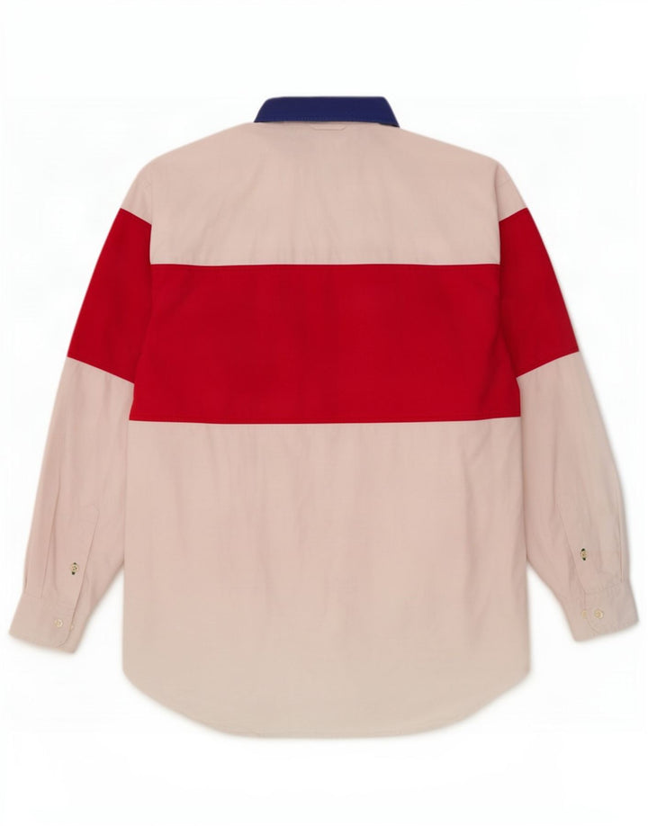 Camisa masculina Tommy Hilfiger grande algodão colorblock branco