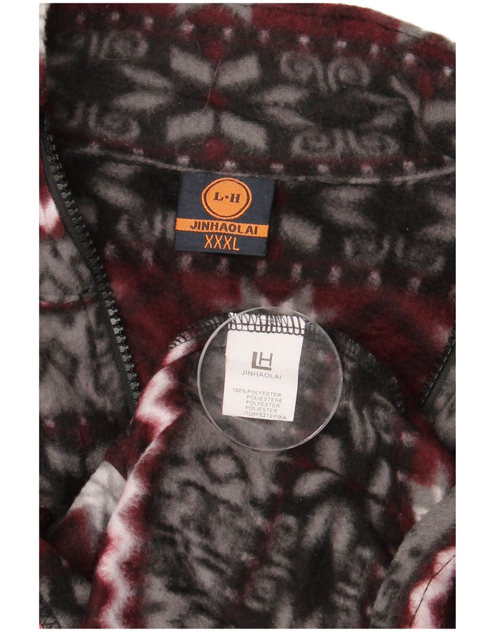 Jaqueta de lã masculina JINHAOLAI UK 46 3XL cinza Fair Isle poliéster