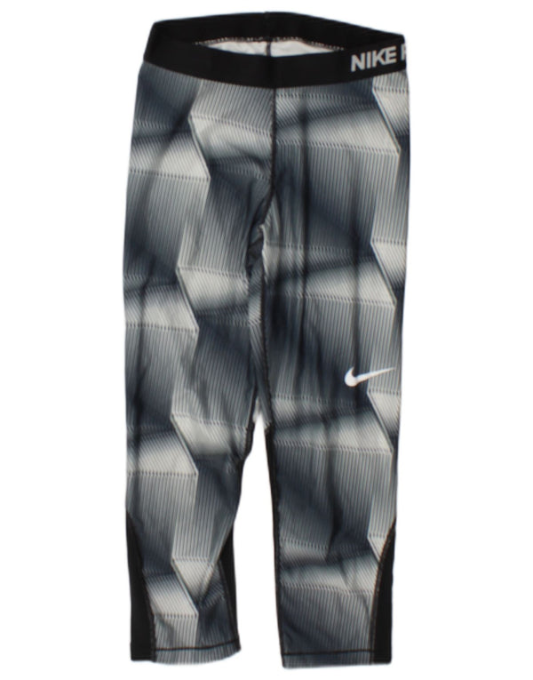 Leggings Nike Dri Fit Capri UK 12 Médio Cinza Geométrico Poliéster