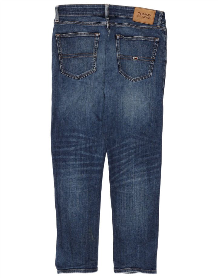 TOMMY HILFIGER Masculino Slim Jeans W32 L27 Azul Algodão
