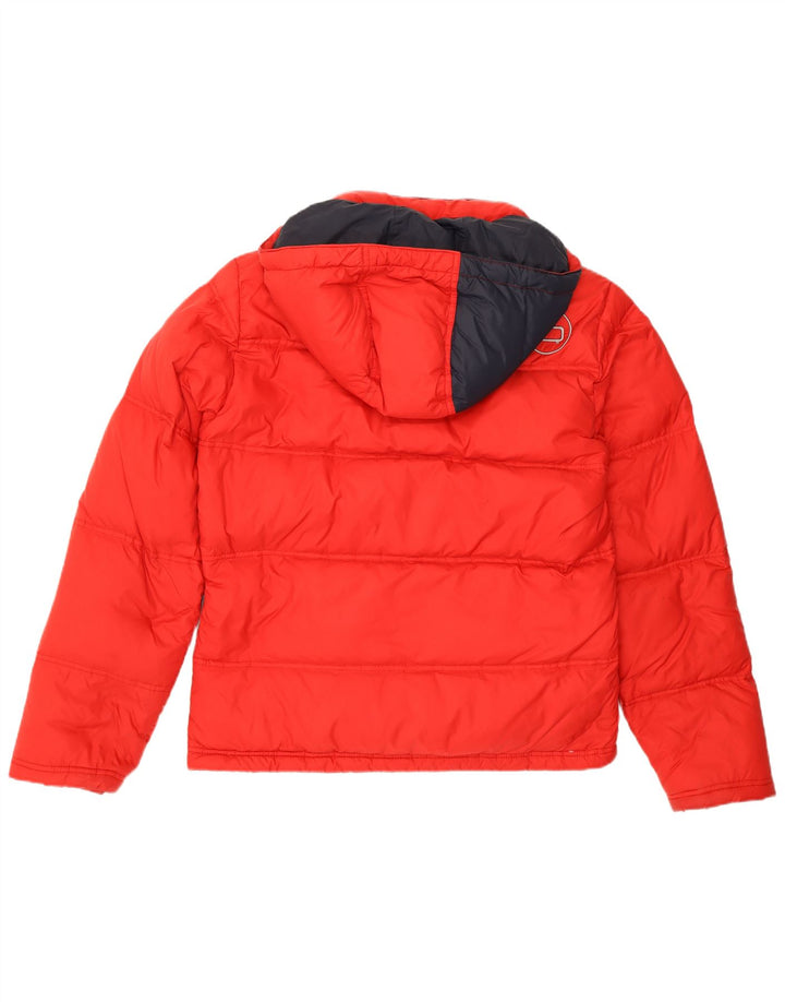 Jaqueta masculina Woolrich Penn-Rich acolchoada com capuz Reino Unido 38 nylon vermelho médio