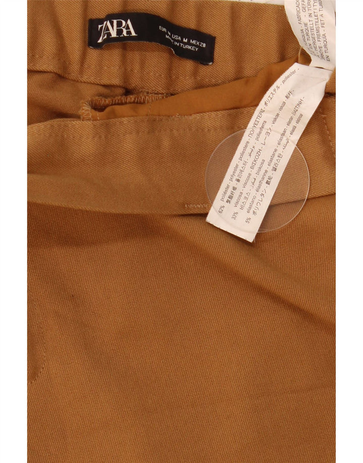 Zara Calça Feminina Slim Cropped Médio W28 L25 Marrom Poliéster