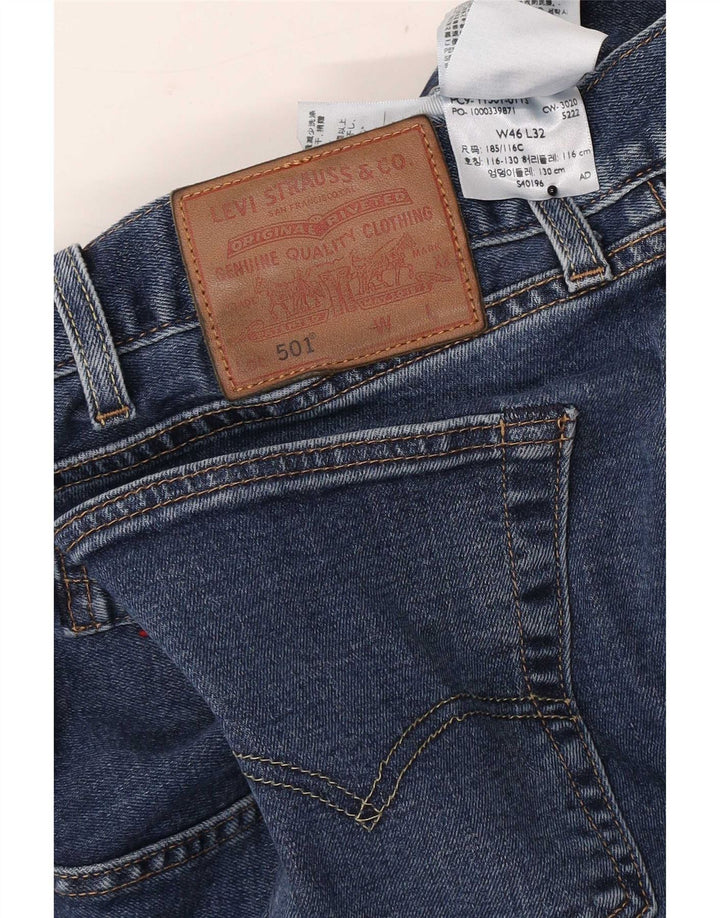 Calça jeans masculina Levi's 501 Straight W46 L29 azul algodão