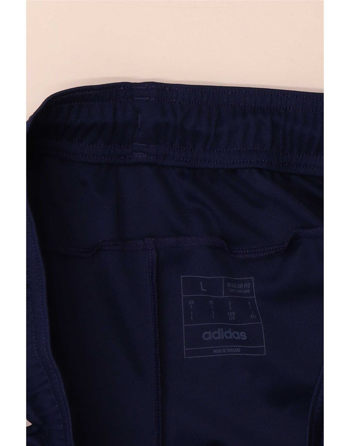 Shorts esportivos masculinos Adidas Aeroready Regular Fit grandes poliéster azul marinho