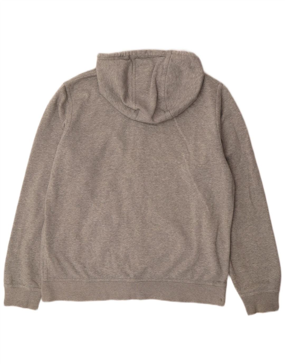 Suéter masculino NIKE com capuz e zíper grande cinza algodão