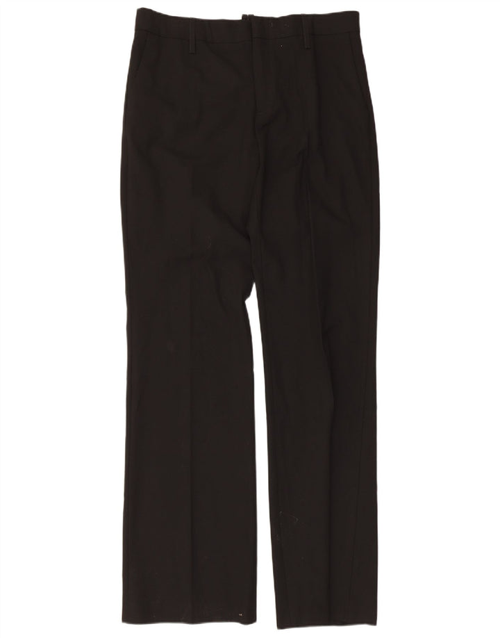 Calça Chino Reta Feminina Zara EU 40 Médio W30 L34 Poliéster Preto
