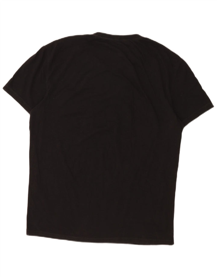 Camiseta gráfica masculina Armani Exchange Top médio algodão preto