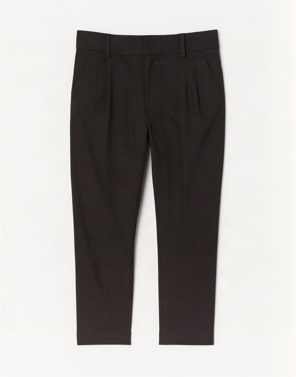 Zara Calça feminina cortada com pegged médio W28 L26 cinza xadrez