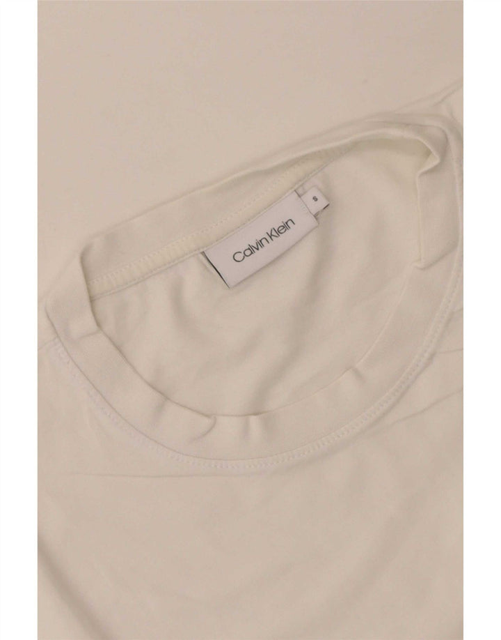 Camiseta masculina Calvin Klein pequena branca