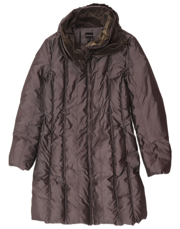 Casaco acolchoado com capuz feminino Penny Black UK 12 cinza médio