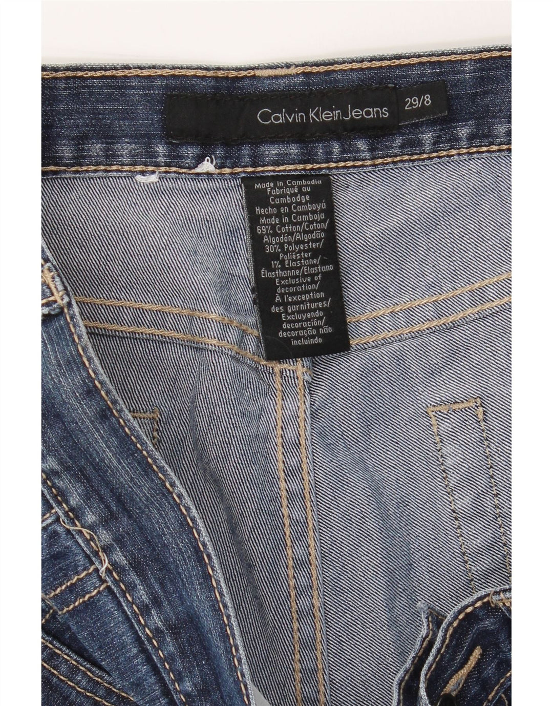 CALVIN KLEIN Womens Denim Shorts US 8 Medium W29  Blue Cotton Vintage Calvin Klein and Second-Hand Calvin Klein from Messina Hembry 