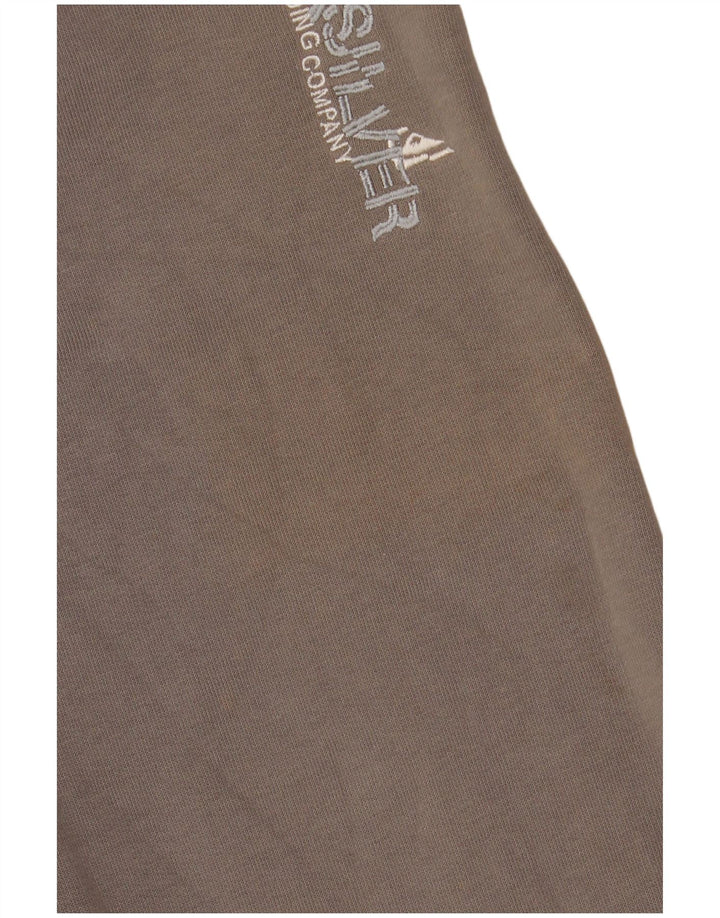 Suéter feminino com capuz e zíper gráfico QUIKSILVER Reino Unido 14 grande algodão cinza