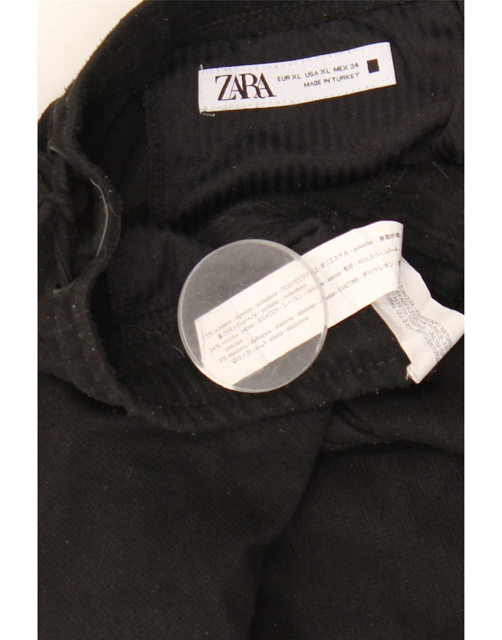 Calça de treino masculina Zara XL preto poliéster