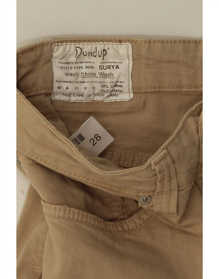 DONDUP Womens Slim Casual Trousers W28 L32 Beige Cotton Vintage Dondup and Second-Hand Dondup from Messina Hembry 