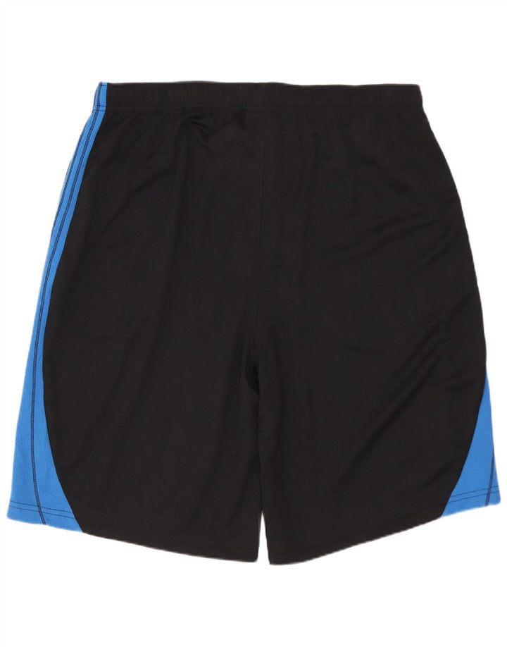 Shorts esportivos masculinos PUMA grande poliéster colorblock preto