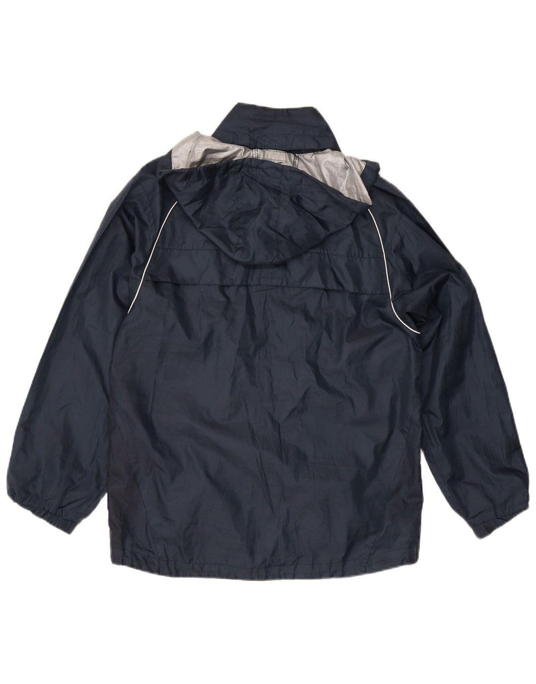 Jaqueta de chuva masculina Umbro com capuz Reino Unido 36 poliéster azul marinho pequeno