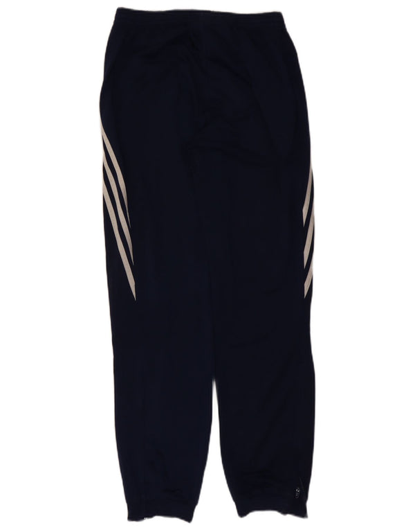 Adidas Boys Tracksuit Trousers Joggers 13-14 Years XL Navy Blue Polyester