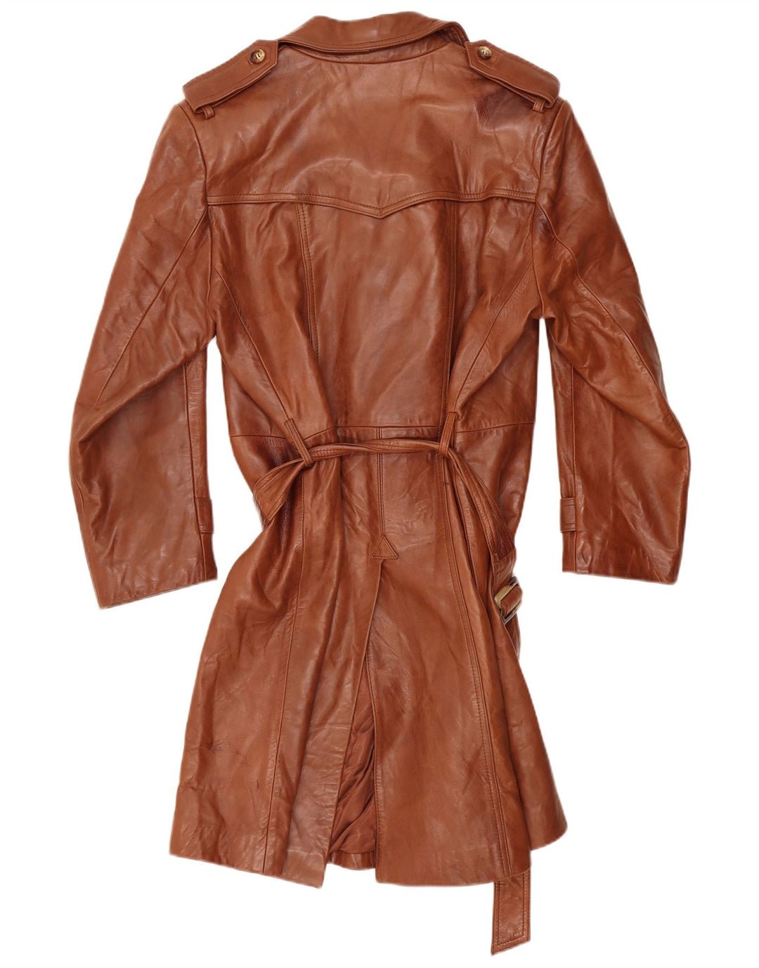 Casaco militar masculino vintage com peito duplo Reino Unido 36 pequeno marrom