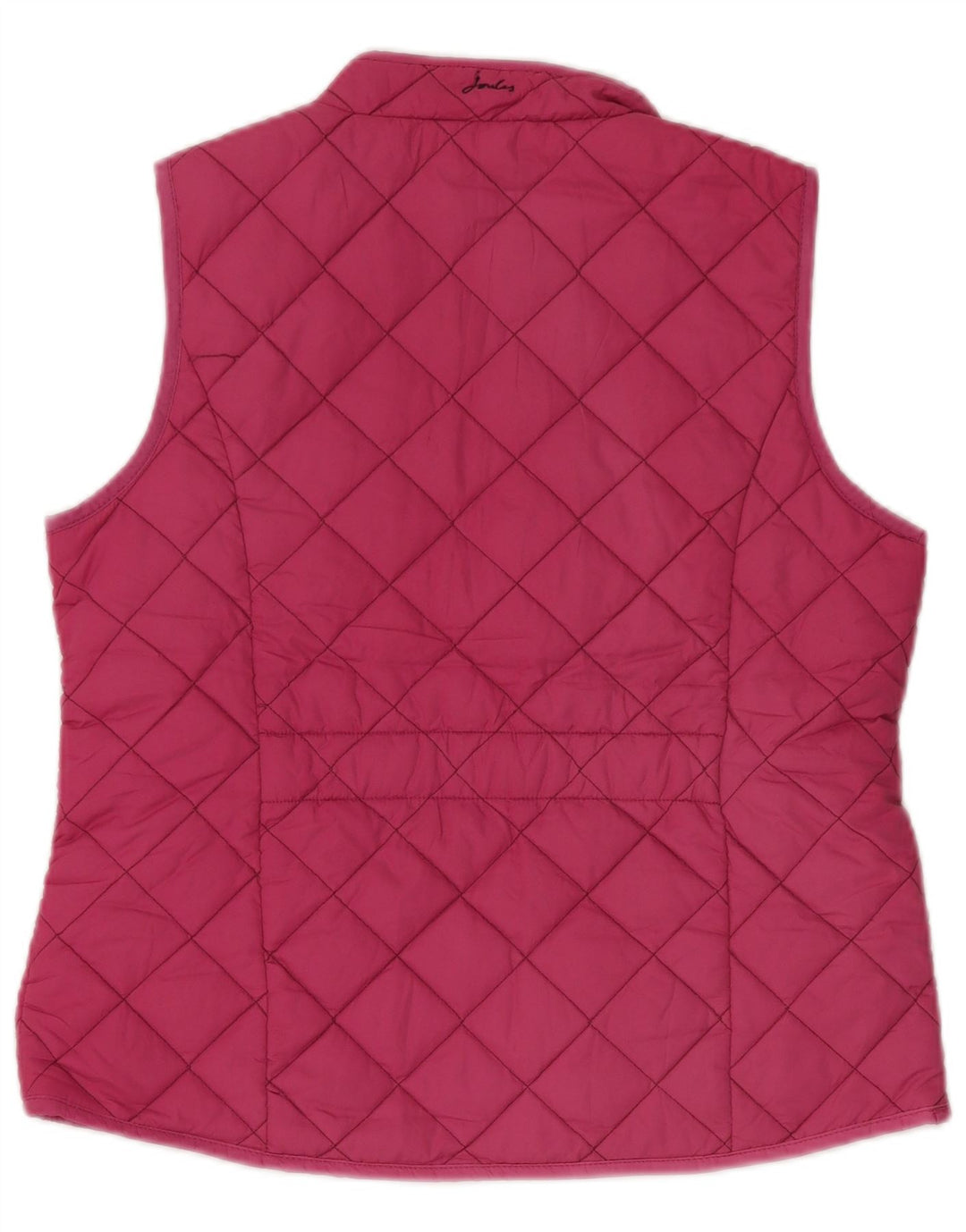 JOULES Colete acolchoado feminino UK 14 grande poliéster rosa