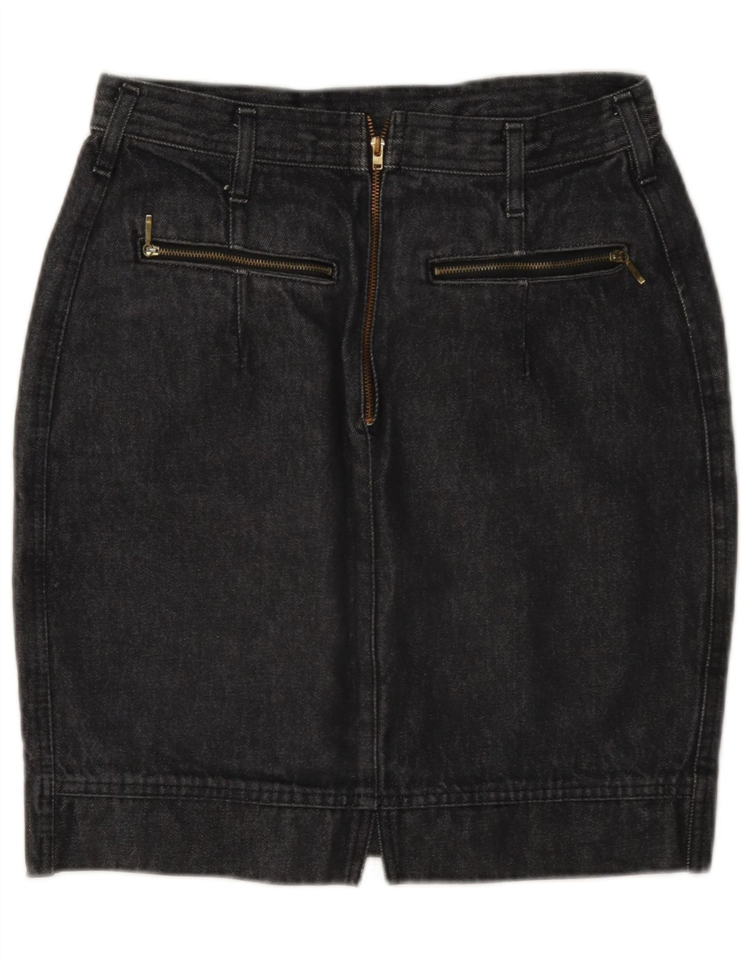 Mini saia jeans feminina Wit Boy W28 cinza médio