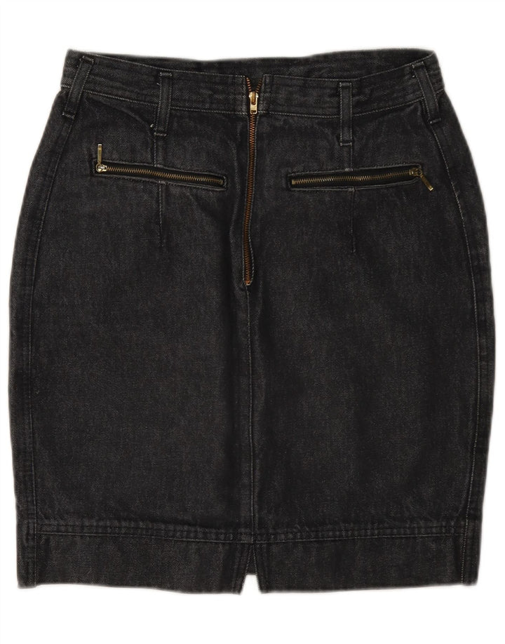 Mini saia jeans feminina Wit Boy W28 cinza médio