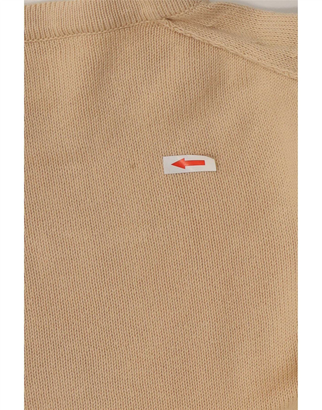 Suéter feminino Calvin Klein com gola redonda e ajuste regular Reino Unido 12 médio bege