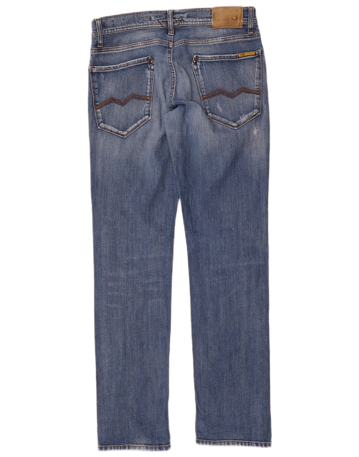 Meltin' Pot feminino Maner Slim Jeans W32 L32 algodão azul