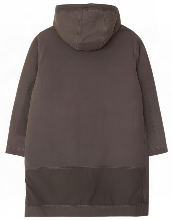 Murphy & Nye Casaco masculino com capuz de algodão encerado Reino Unido 42 XL Cinza