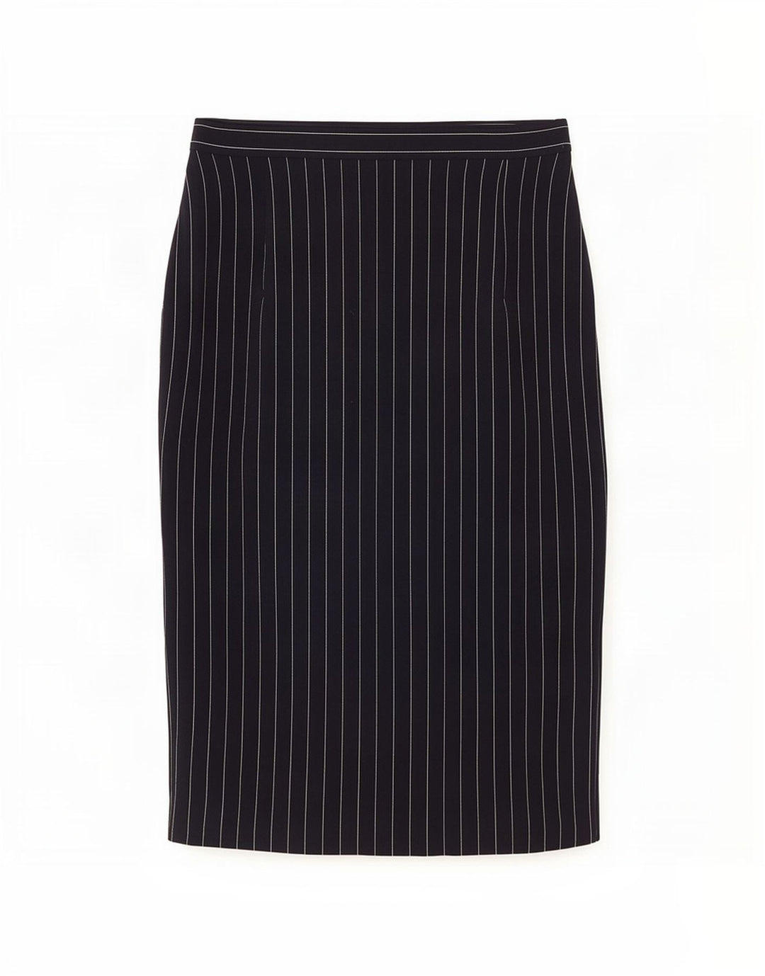 Saia Midi Feminina Mondi EU 40 Médio W28 Azul Marinho Listrado Poliéster