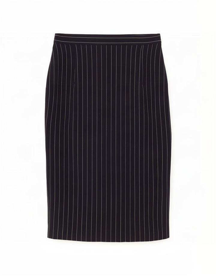 Saia Midi Feminina Mondi EU 40 Médio W28 Azul Marinho Listrado Poliéster