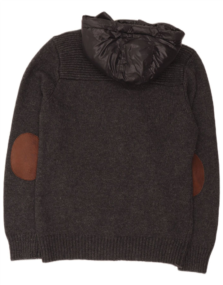 Suéter cardigã masculino Scotch & Soda grande lã cinza