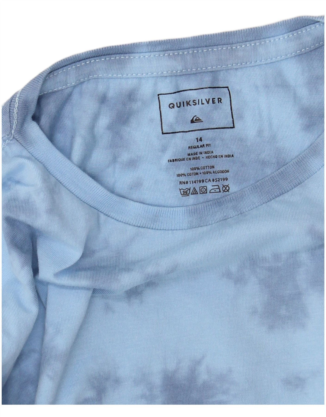Pulôver de treino Quiksilver Boys Regular Fit 13-14 anos azul tie-dye