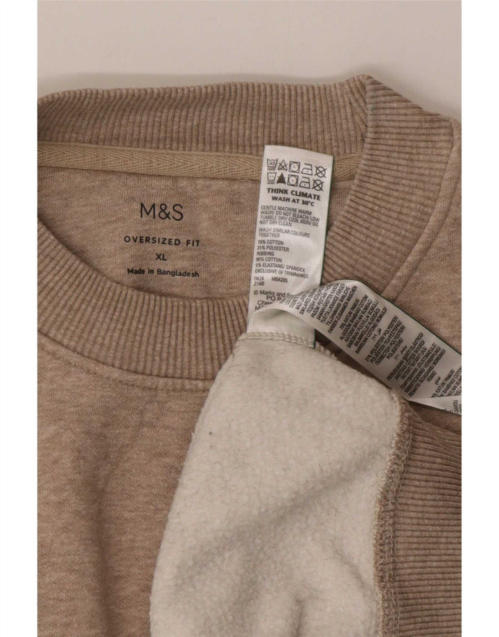Suéter masculino de grandes dimensões da Marks & Spencer XL algodão manchado cinza