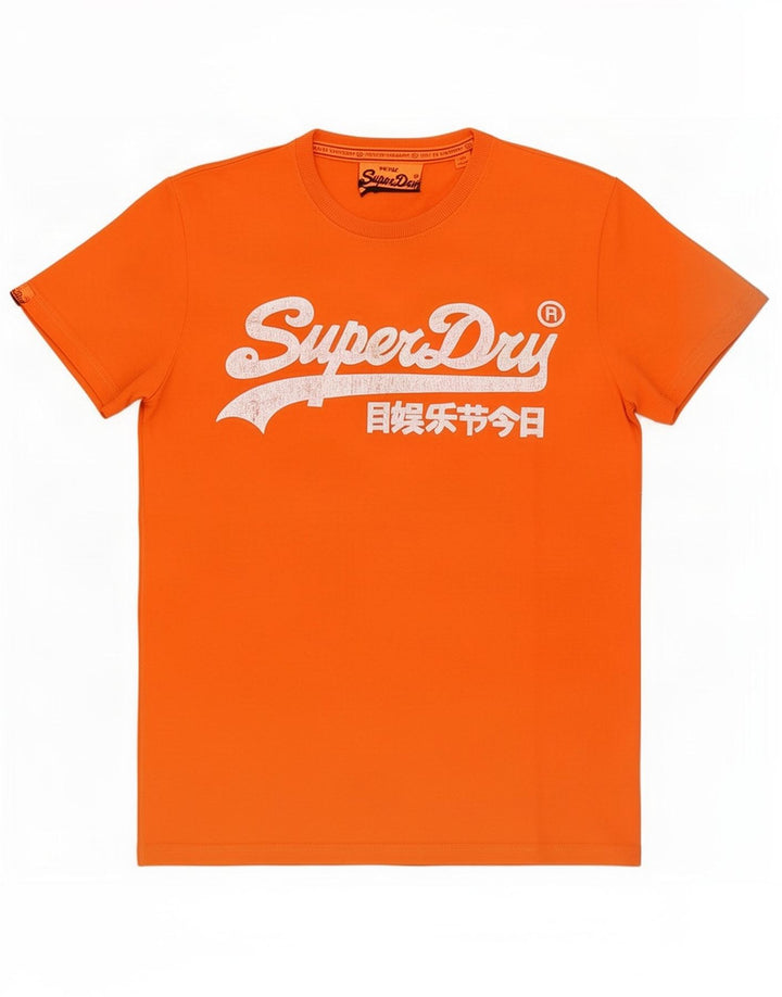 Camiseta gráfica masculina Superdry Top médio laranja