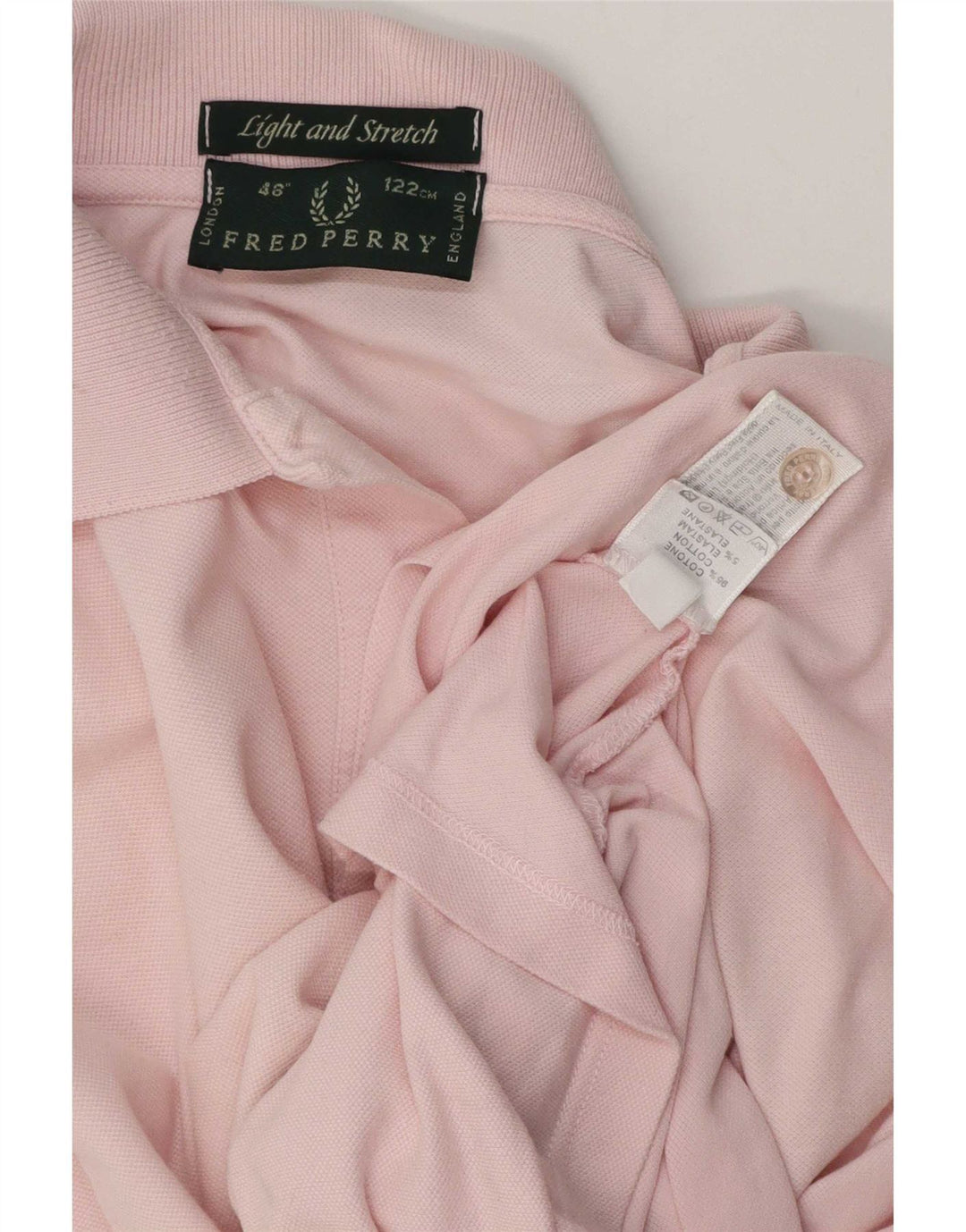 Camisa polo masculina Fred Perry grande algodão listrado rosa