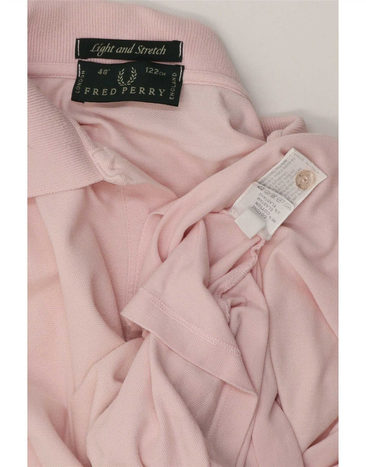 Camisa polo masculina Fred Perry grande algodão listrado rosa