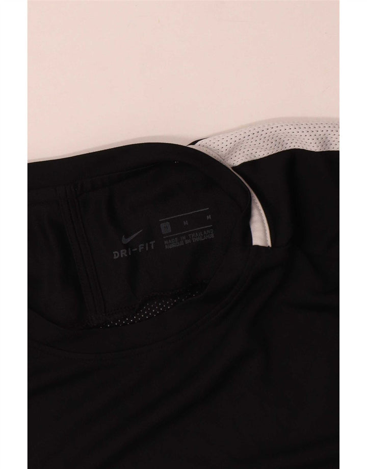 Camiseta masculina Nike Dri Fit Top médio preto colorblock poliéster