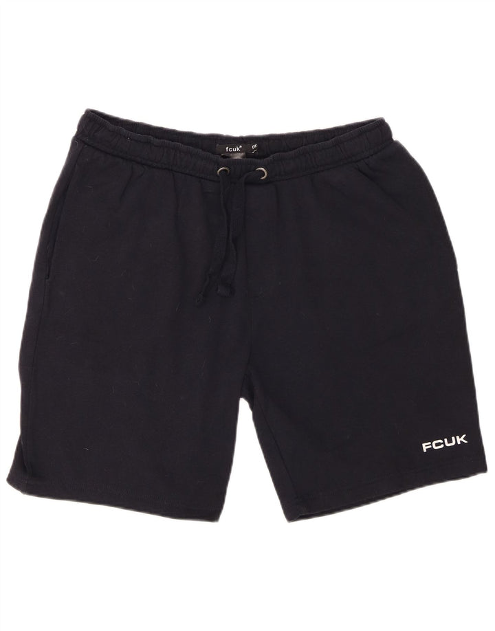 Shorts esportivos masculinos FCUK pequenos azul marinho
