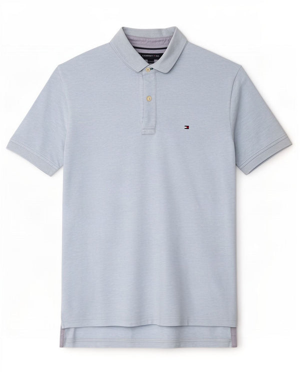 Camisa polo masculina Tommy Hilfiger Classic Fit azul médio