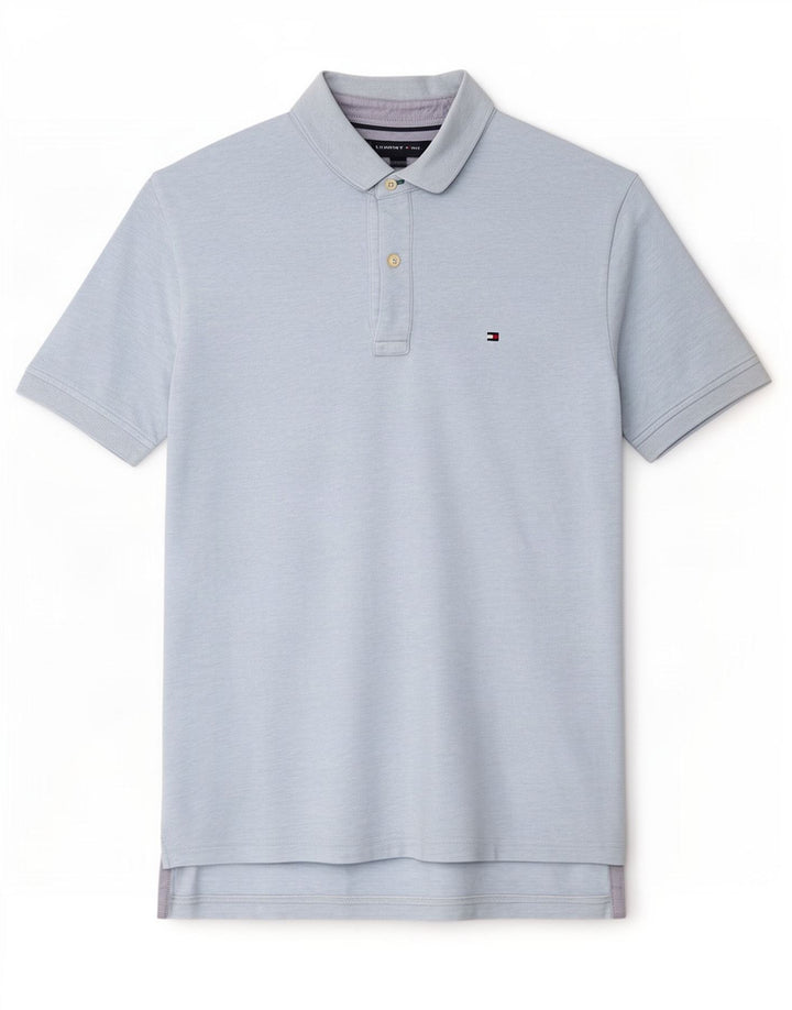 Camisa polo masculina Tommy Hilfiger Classic Fit azul médio